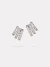 By Pariah Classic Pavé Earring Stack | White Gold In Silver