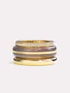 By Pariah Classic Ring Stack | Grey Agate In Gold