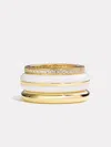 By Pariah Classic Ring Stack | White Agate In Multi