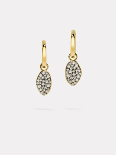 By Pariah Diamond Cluster Drop Earrings | Gold & Black Rhodium
