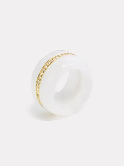 By Pariah Diamond Pebble Cocktail Ring | White Jasper
