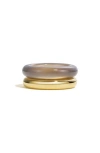 By Pariah Duo Set Of 2 Stack Rings In Grey Agate