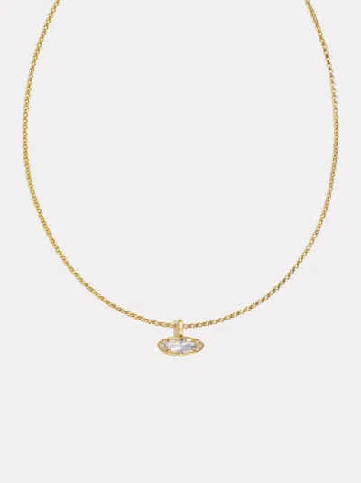 By Pariah Ellipse Necklace White Topaz