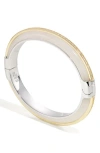 By Pariah Essential Diamond Stacking Cuff Bracelet In White Jasper
