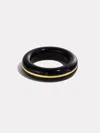 By Pariah Essential Gem Stacking Ring Black Onyx