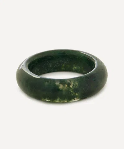 By Pariah Essential Moss Agate Stacking Ring