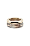 By Pariah Essential Set Of 2 Stack Rings In Brown/ White