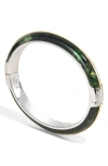 By Pariah Essentials Stacking Bangle In Moss Agate