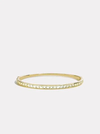 By Pariah Eternity Bangle Green Amethyst In Gold