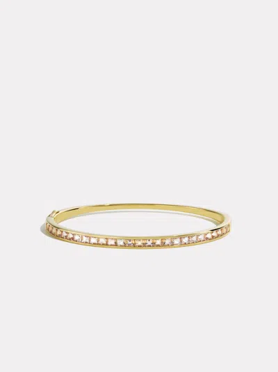 By Pariah Eternity Bangle Morganite Morganite/gold In Metallic