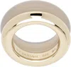 By Pariah Gold & Gray Duo Pinky Stack Ring Set In Grey