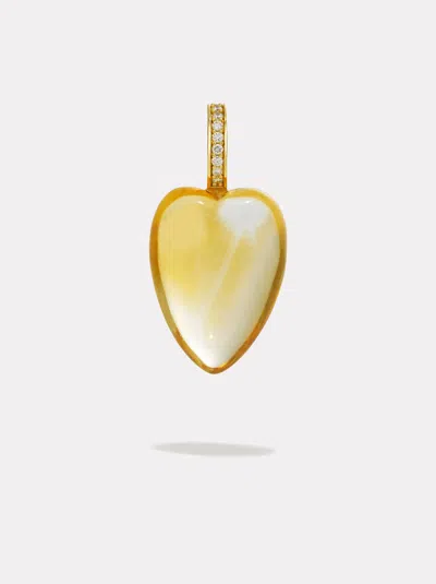 By Pariah Heartstone Diamond Pendant | Citrine In Gold