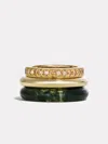 By Pariah Kalahari Ring Stack Moss Agate