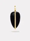 By Pariah Large Diamond Pebble Pendant In Black Onyx | 14k In Black