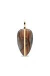 By Pariah Large Pebble Pendant In Brown/ White