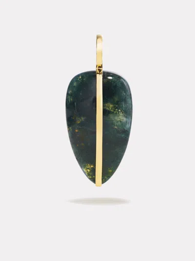 By Pariah Large Pebble Pendant In Moss Agate | 14k In Multi