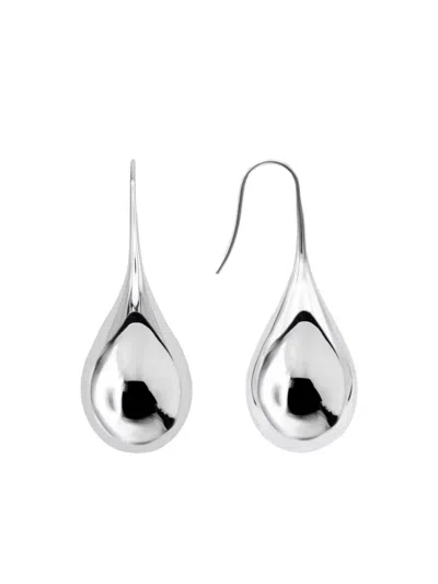 By Pariah Large Silver Drop Earrings
