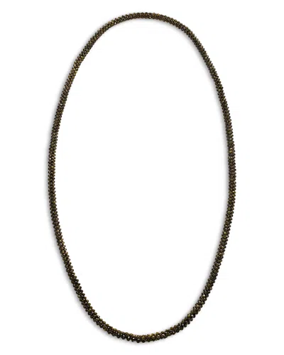 By Pariah Obsidian The Lumina Strand Bead Necklace, 31.5 In Black