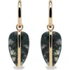 By Pariah Pebble Drop Hoop Earrings In Green