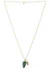 By Pariah Pebble Set Necklace In Green