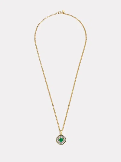 By Pariah Reverie Emerald Necklace In Gold