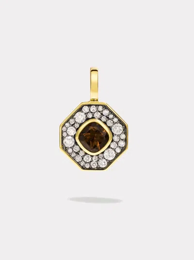 By Pariah Reverie Pendant | Diamond & Smokey Quartz Grey/brown/gold