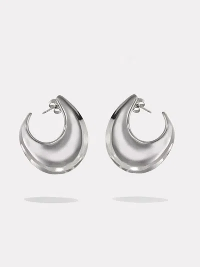 By Pariah Sabine Hoops Classic Silver In Gray
