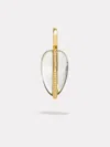 By Pariah Small Diamond Pebble Pendant In Green Amethyst | 14k In Gold