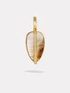 By Pariah Small Diamond Pebble Pendant In Rutilated Quartz | 14k In Gold