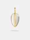By Pariah Small Pebble Pendant In Green Amethyst | 14k In Gold