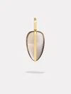 By Pariah Small Pebble Pendant In Smokey Quartz | 14k In Gold