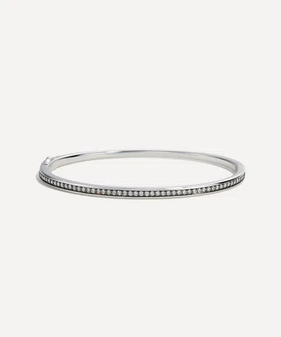 By Pariah Sterling Silver Classic Diamond Bangle