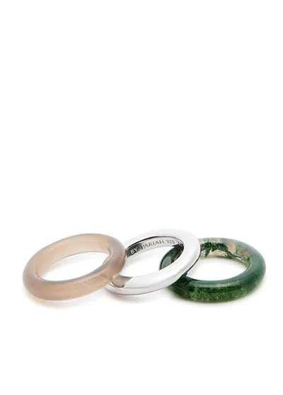By Pariah Stone Trilogy Stack Rings