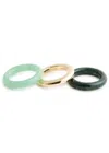 Shop By Pariah Stone Trilogy Stack Rings In Gold
