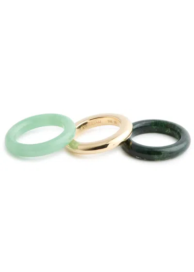 By Pariah Stone Trilogy Stack Rings In Gold