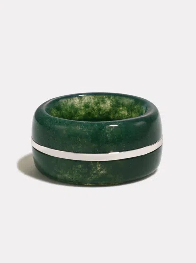 By Pariah Pebble 14-karat Gold, Chalcedony And Diamond Ring In Green