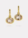 By Pariah Xl Orbit Hoops | Morganite In Gold