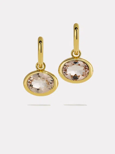By Pariah Xl Orbit Hoops | Morganite In Gold