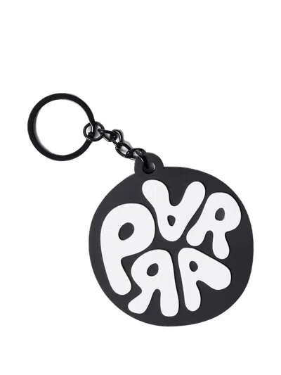 By Parra 1976-logo Keyring In Black