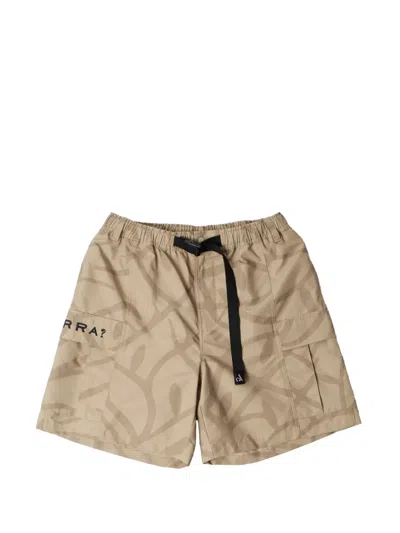 By Parra A Forest Cargo Shorts In Brown
