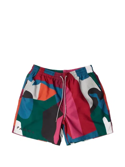 By Parra Ball To The Face Drawstring Swim Shorts In Multi