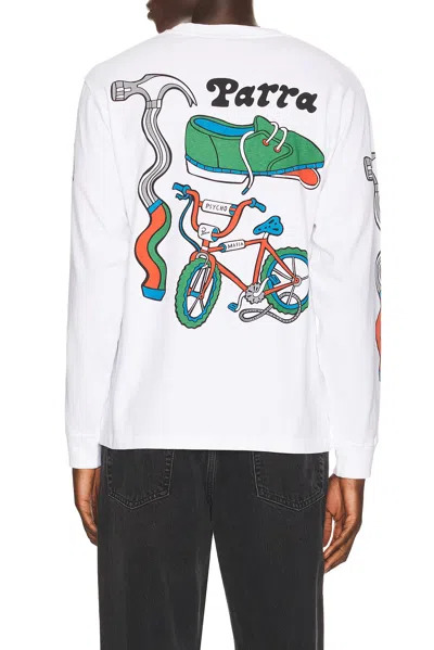 By Parra Bike Hammer Long Sleeve T-shirt In White