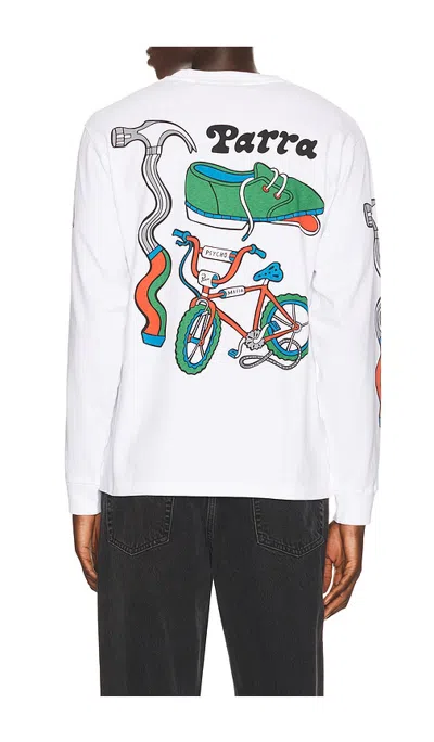 By Parra Bike Hammer Long Sleeve T-shirt In White