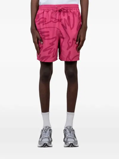 By Parra Birds Fly Free Swim Shorts In Pink
