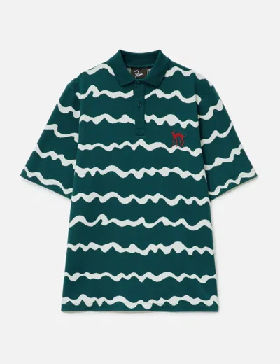 By Parra Broken Waves Polo Shirt In Green