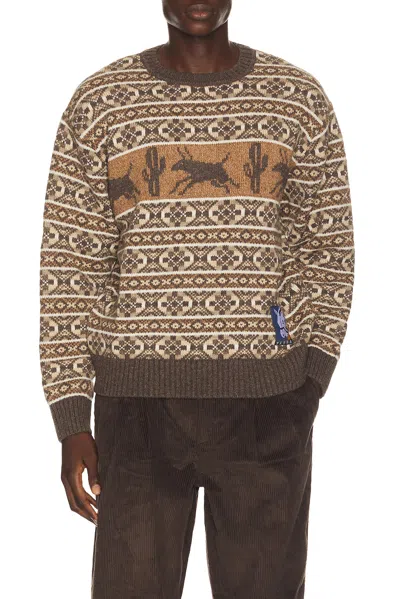 By Parra Cactus Bull Knitted Pullover In Brown