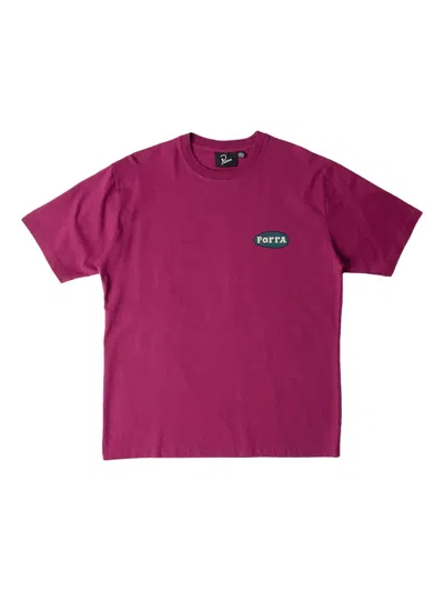 By Parra Chair-baller Print Cotton T-shirt In Purple