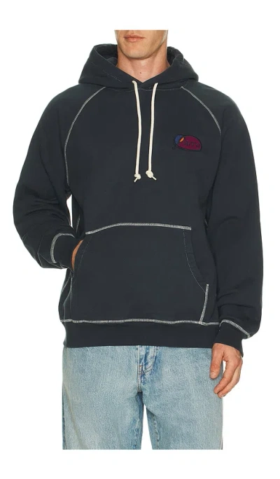 By Parra Circled Script Logo Hooded Sweatshirt In Black