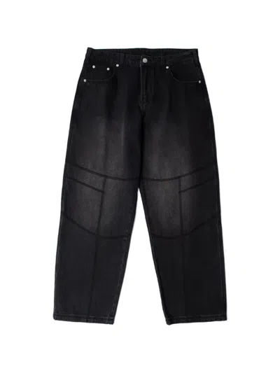 By Parra Contrast-stitch Faded Jeans In Black