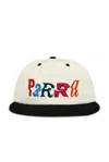 By Parra Error Logo 6 Panel Hat In White